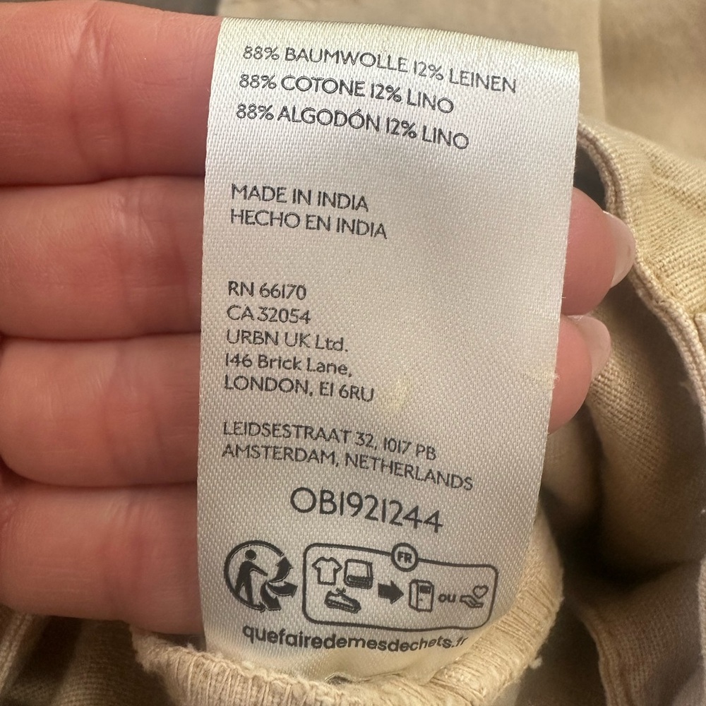 NWT Free People Sweet Talk Tan Chino Pants- Size 12 - Picture 10 of 10